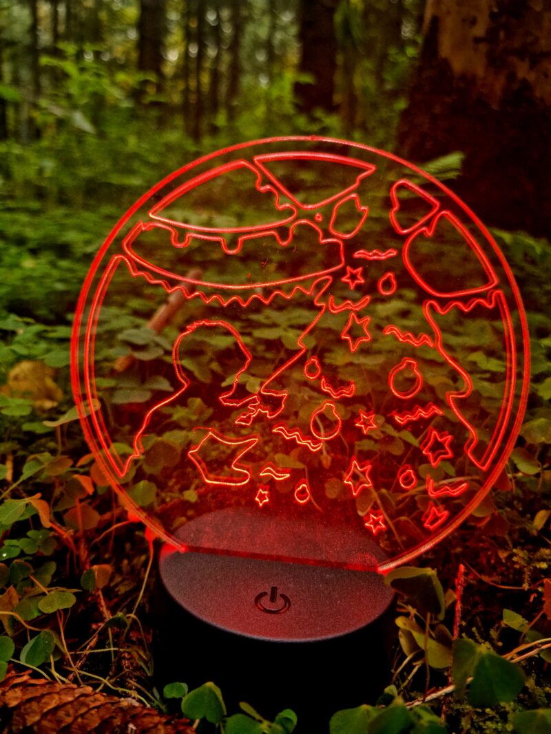 3D iliuzijų lempa Kalėdinė lemputė Berniukas