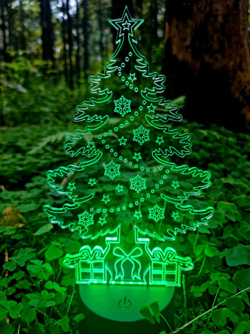 3D iliuzijų lempa Kalėdinė lemputė Eglutė