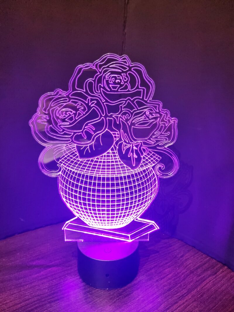 3D iliuzijų LED lempa Puokštė